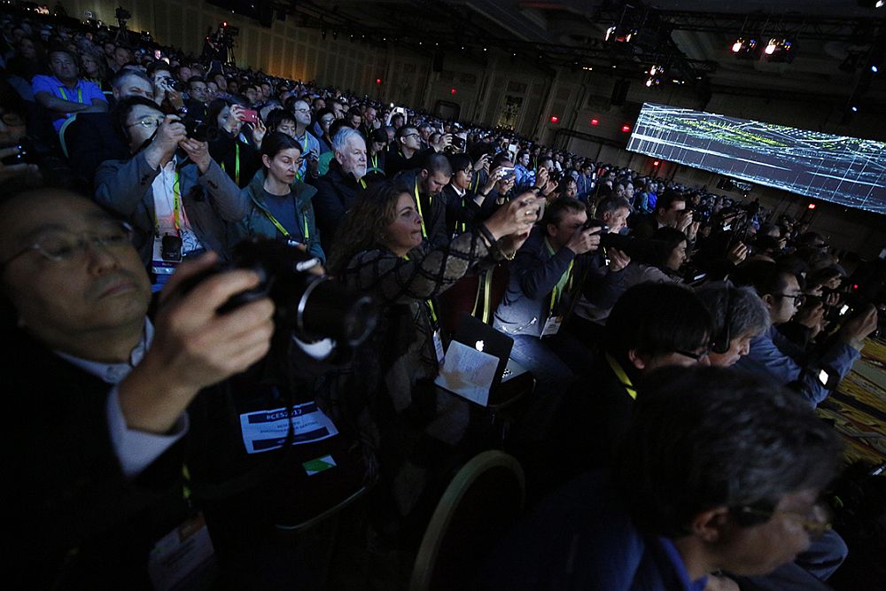 Global media cover the NVIDIA Keynote at CES 2017