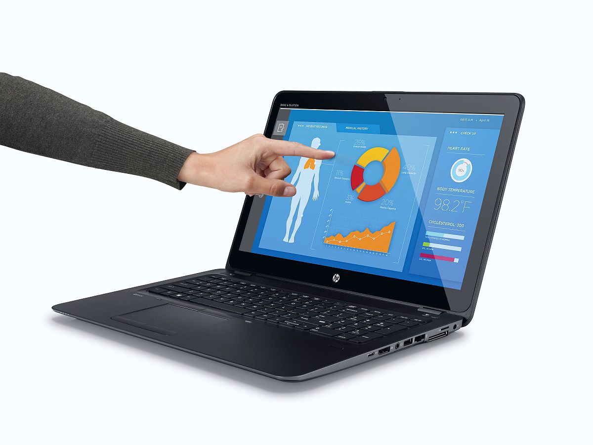 HP ZBook15u Touch G4 with Hand Medical Screen web