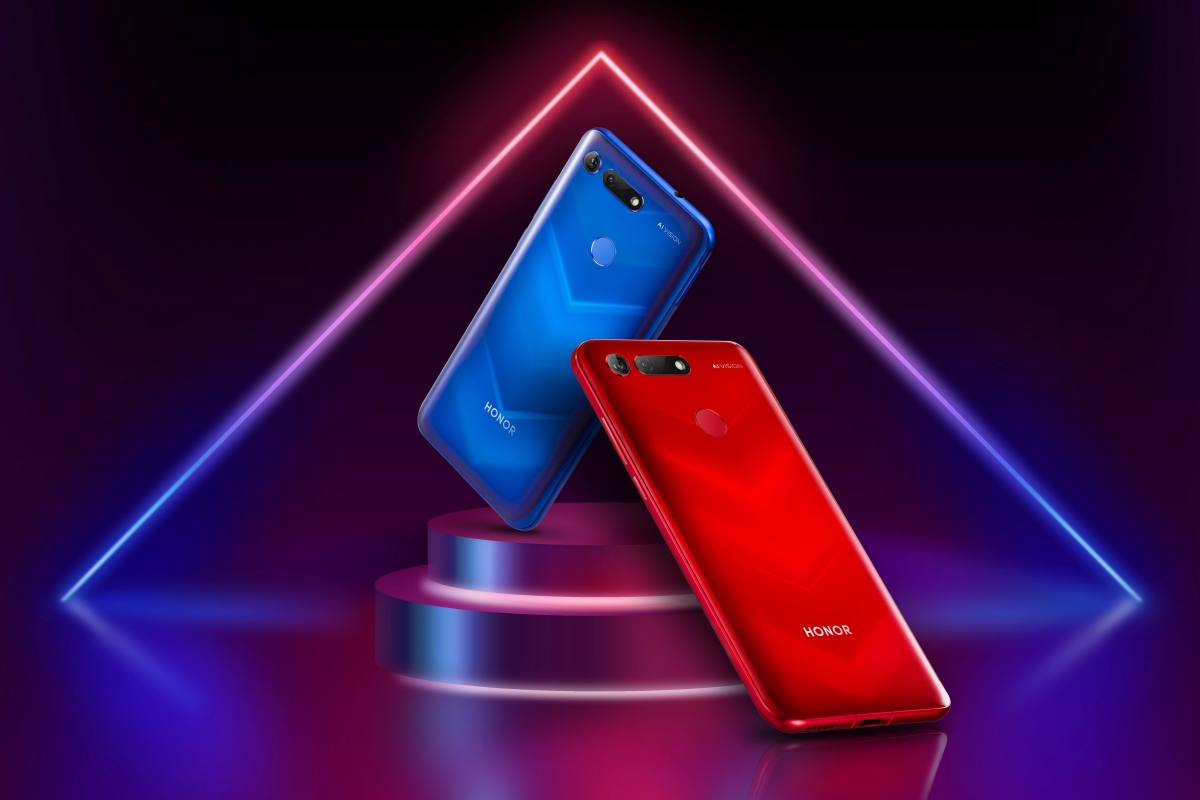 Honor View20 phantom blue i phantom red