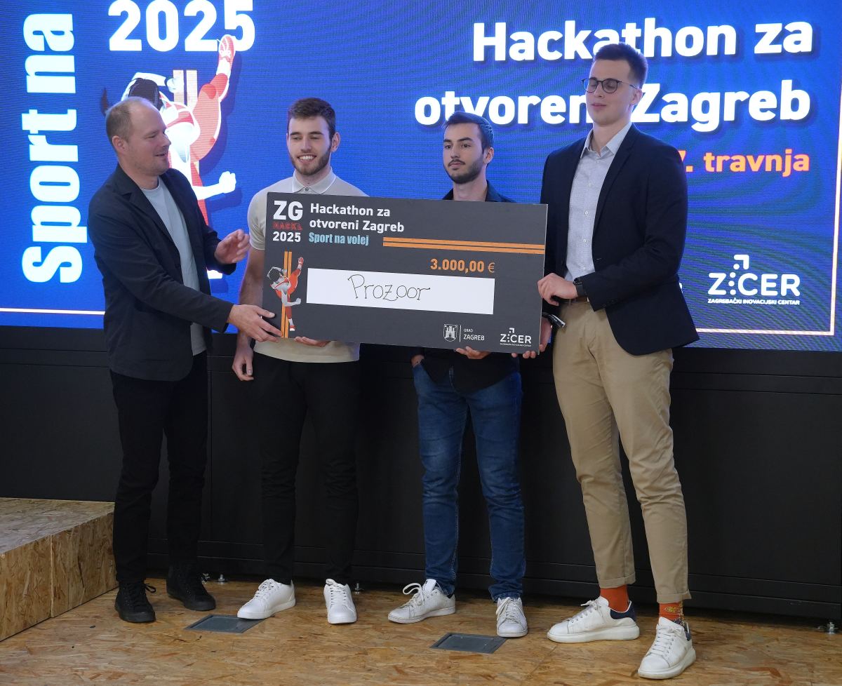 Rješenje Sportinjo - članovi pobjedničkog tima Prozoor - Karlo Vrančić, Maksim Madžar i Ian Balen