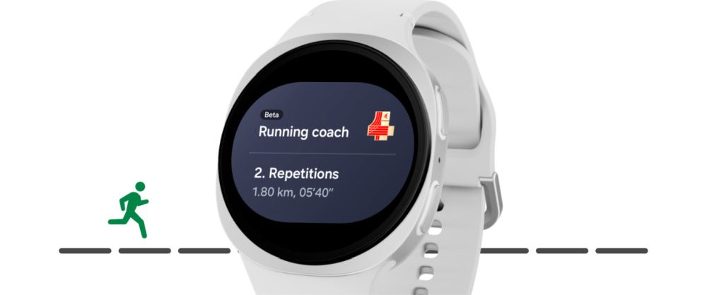 Galaxy Watch 8 - zaslon - savjetnik za trčanje i treniranje