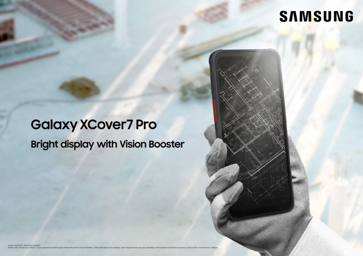 Galaxy XCover7 Pro SM-G766B - rad s rukavicama