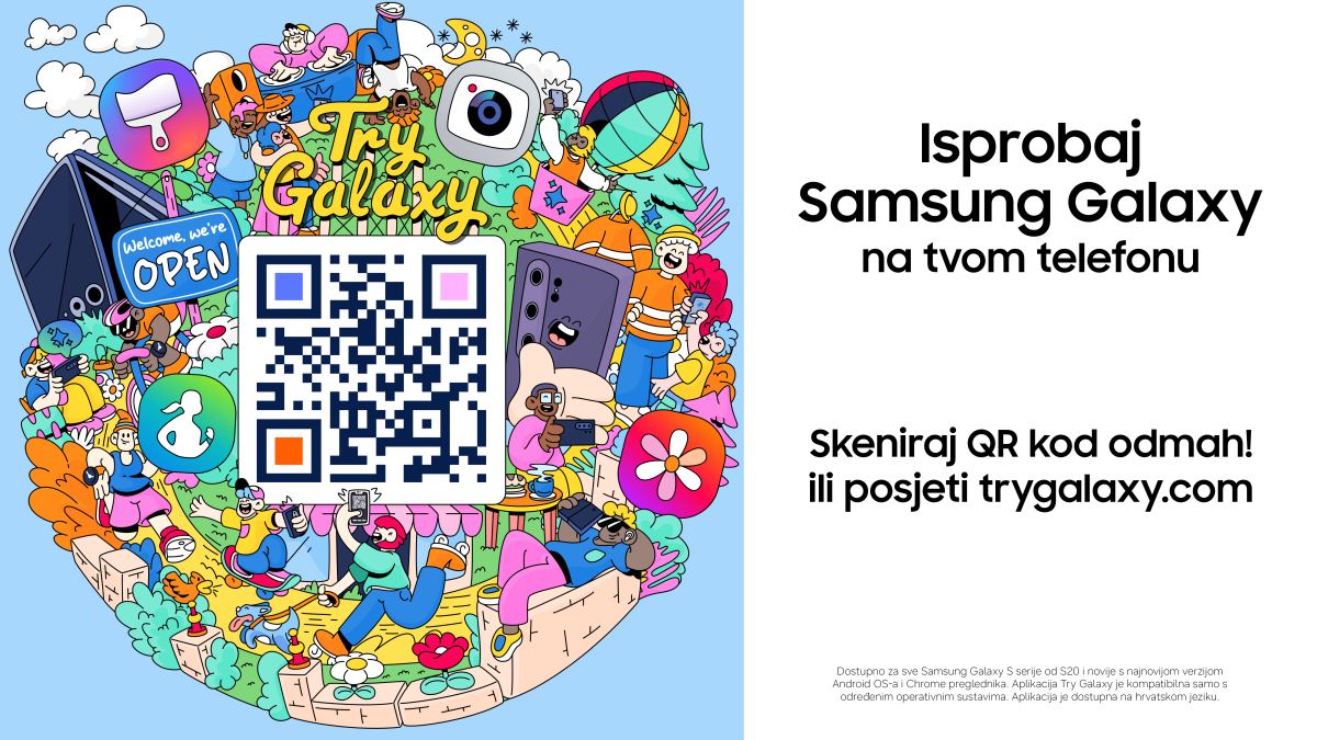 QR kod za isprovabanje Samsung Galaxy na tvom telefonu