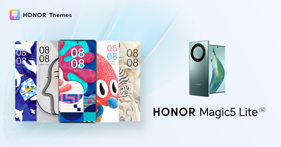 Korisnici pametnih telefona HONOR Magic5 Lite mogu se istaknuti ekskluzivnim besplatnim temama i prikazima na zaključanom zaslonu