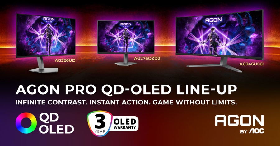 AGON by AOC predstavlja QD-OLED monitore, koji redefiniraju gaming vrhunskom brzinom, kontrastom i precizno&scaron;ću boja.