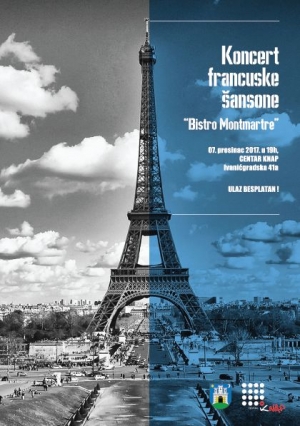 Centar kulture na Pe&scaron;čenici  poklanja svojim posjetiteljima i polaznicima predivan koncert francuske &scaron;ansone