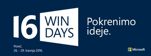 16. WinDays konferencija - po prvi puta u Poreču, od 26. do 29. travnja 2016.