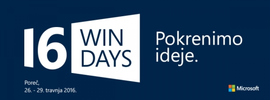 16. WinDays konferencija - po prvi puta u Poreču, od 26. do 29. travnja 2016.