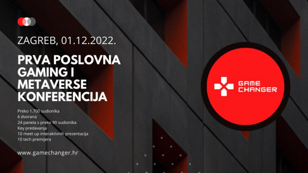 Zagreb je domaćin prve poslovne konferencija o gamingu i metaversu koja će se održati 1. prosinca u Z Centru u dvoranama Cinestara.