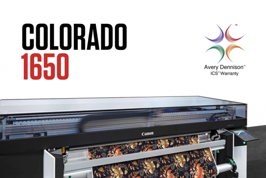 Colorado 1650 i tinta Canon UVgel 460 dobili ICS jamstveni certifikat tvrtke Avery Dennison